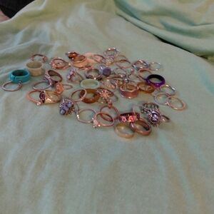 Elegant Multi-Color Ring Set